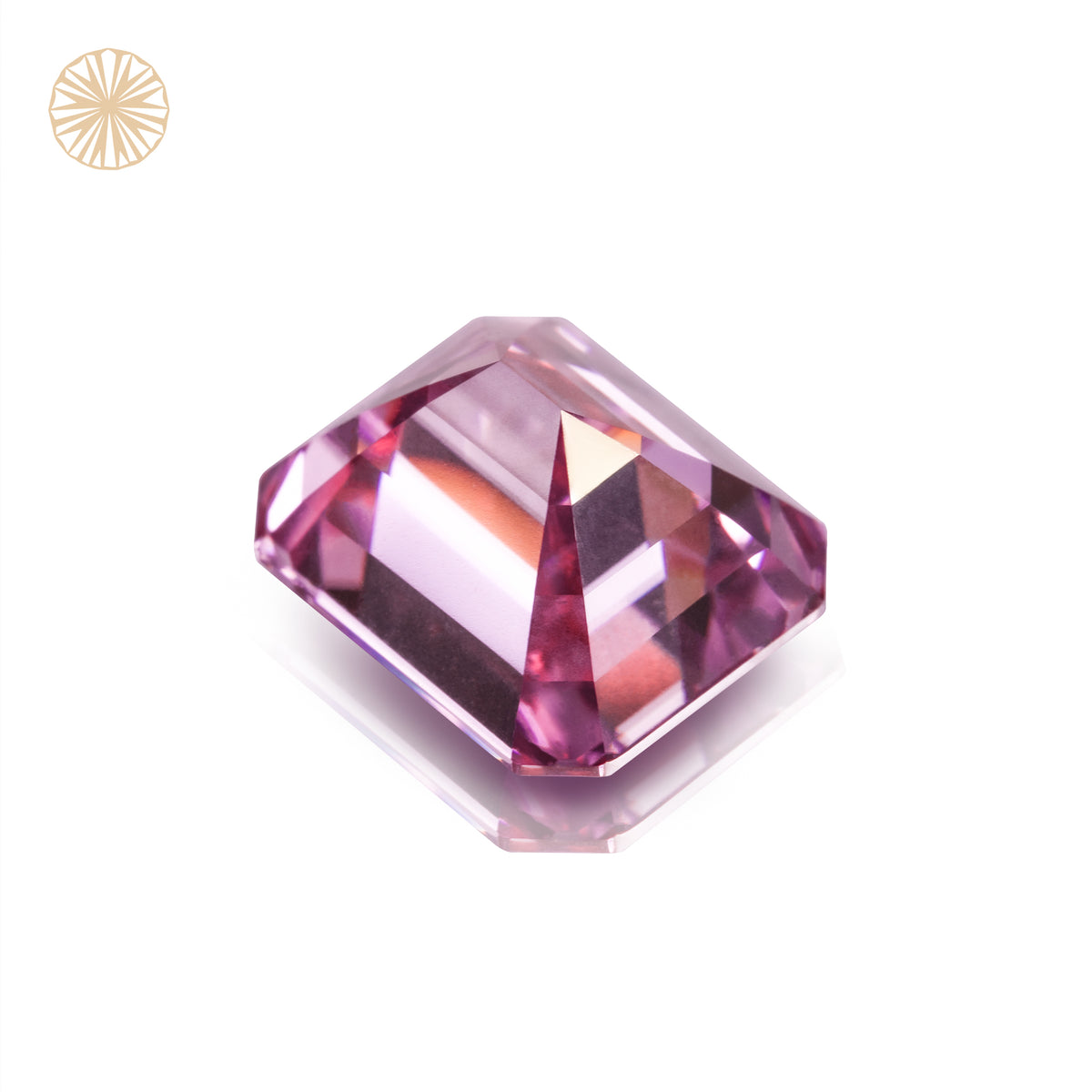 Pink Lotus Emerald Cut Moissanite Diamond Loose Stones GRA Certified Vivid Pink Moissanite Gemstones All Sizes Fancy Cut for Jewelry Making