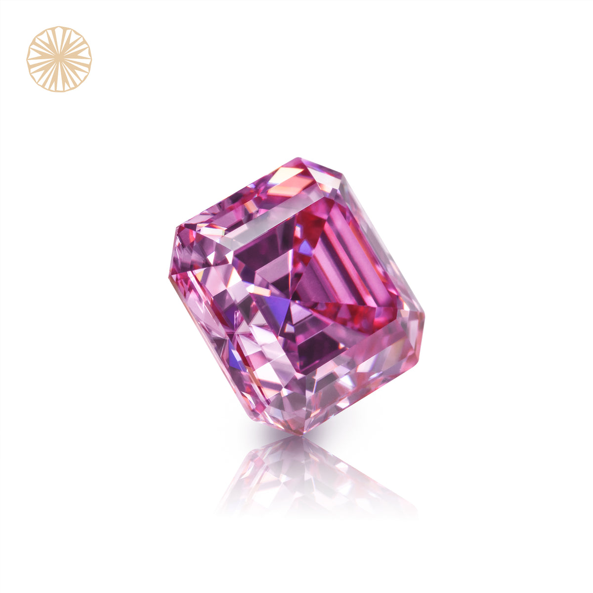 Pink Lotus Asscher Cut Octangle Shape Moissanite Diamond Loose Gemstones GRA Certified Deep Blue VVS1 Moissanite Fancy Cut for Jewelry Making