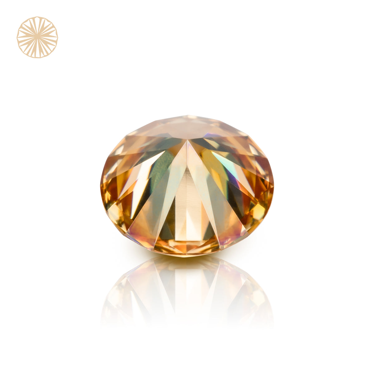 Golden Imperial Brilliant Cut Round Shape Moissanite Diamond Loose Gemstones GRA Certified Vivid Yellow VVS1 Moissanite Fancy Cut for Jewelry Making
