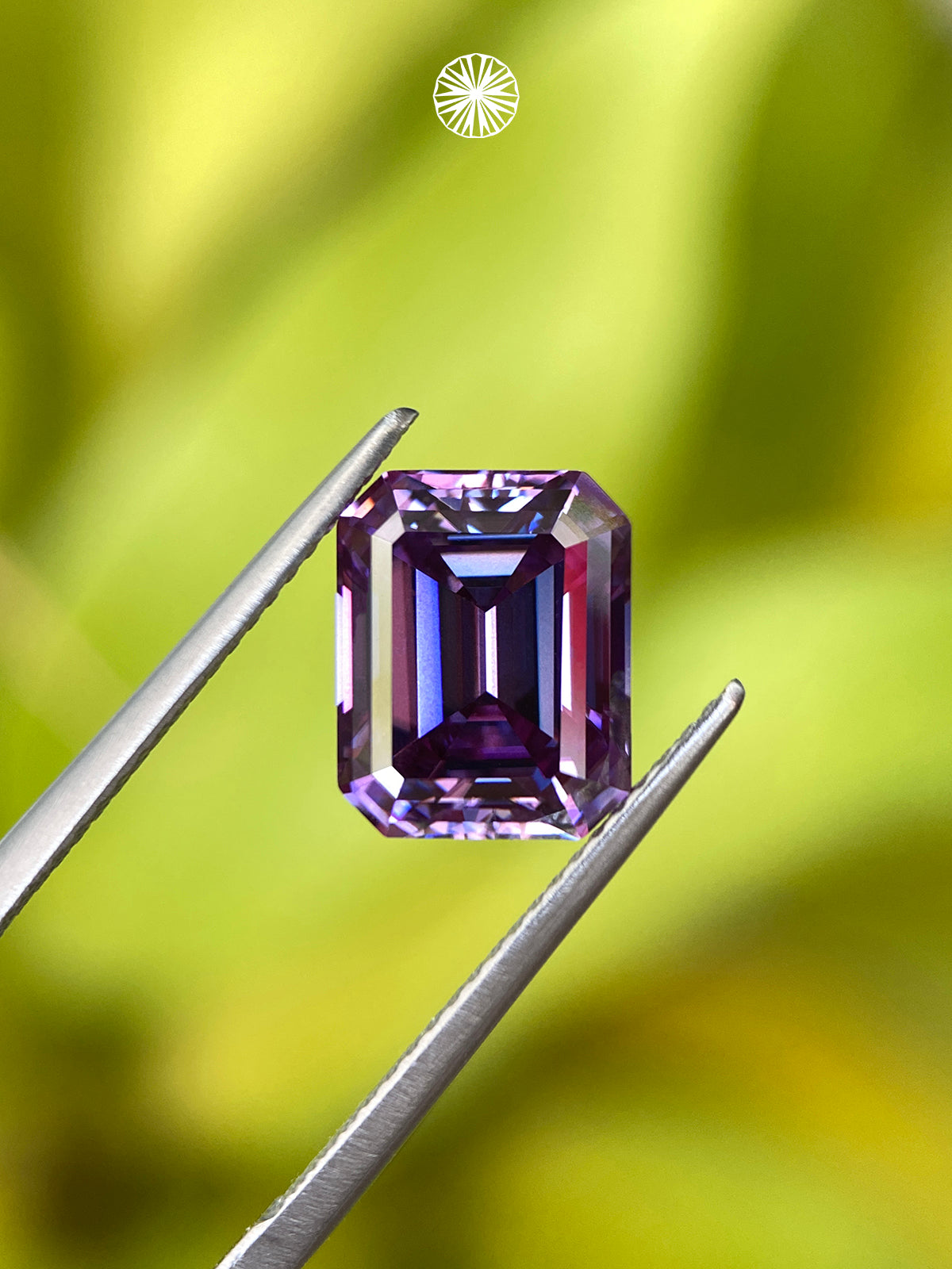 Royal Purple Emerald Cut Octangle Shape Moissanite Diamond Loose Gemstones GRA Certified Vivid Purple VVS1 Moissanite Fancy Cut for Jewelry Making