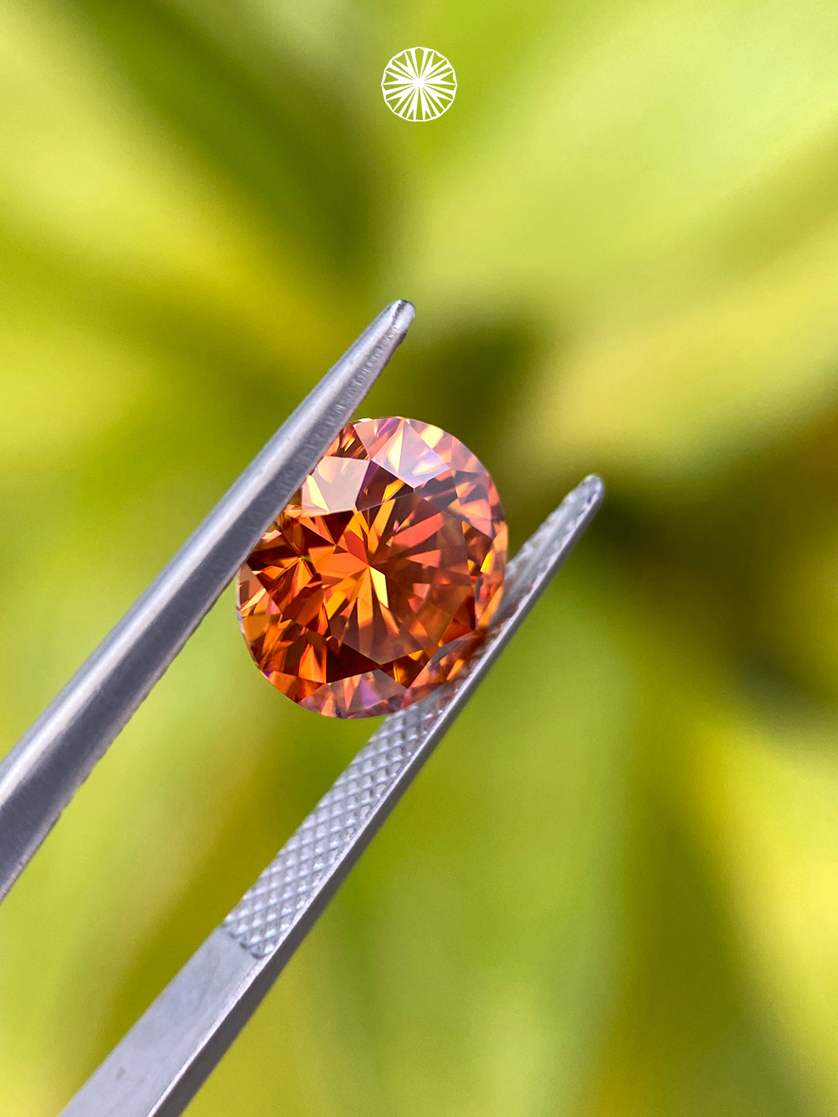 Orange Brilliant Cut Round Shape Moissanite Diamond Loose Gemstones GRA Certified Vivid Orange VVS1 Moissanite Fancy Cut for Jewelry Making
